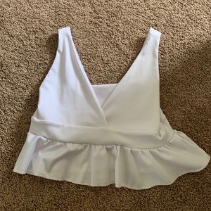 White Tank Crop Top